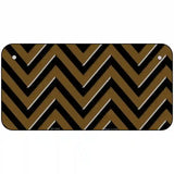 Brown Black Chevron Metal Novelty License Plate 6" x 3" (BP)