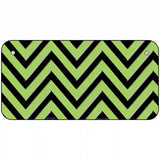 Lime Green Black Chevron Metal Novelty License Plate 6" x 3" (BP)