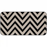 Tan Black Chevron Metal Novelty License Plate 6" x 3" (BP)