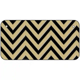 Gold Black Chevron Metal Novelty License Plate 6" x 3" (BP)