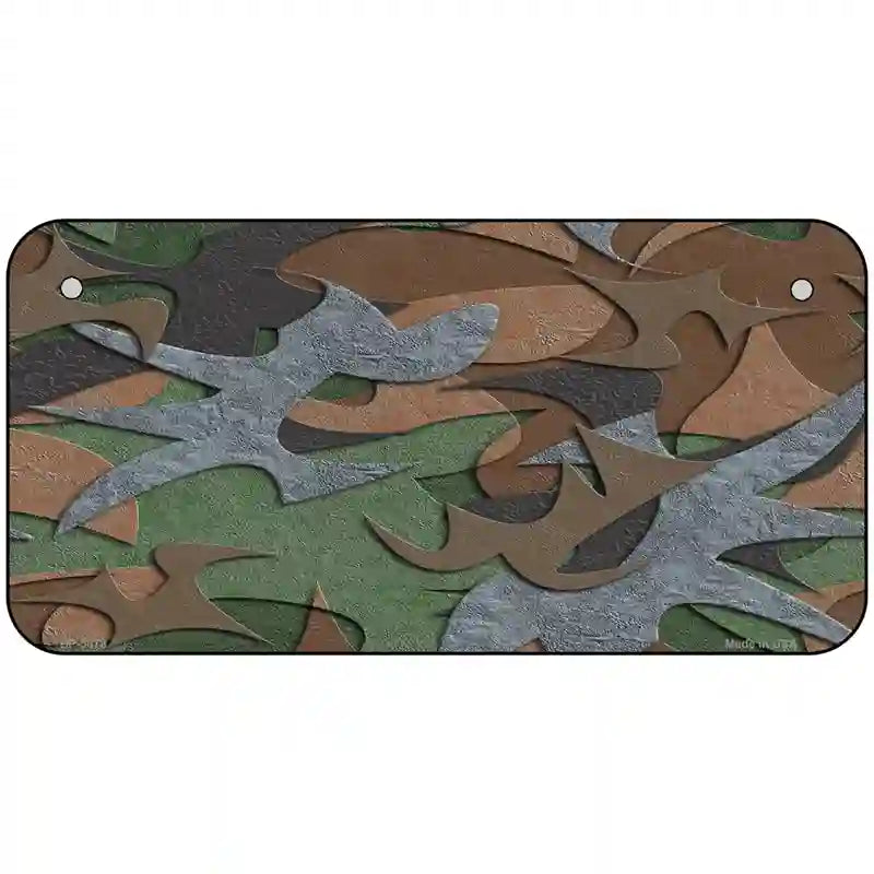 Camouflage Metal Novelty License Plate LP-5078 6" x 3" (BP)