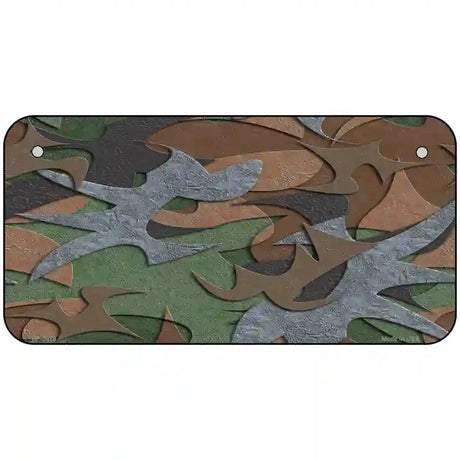 Camouflage Metal Novelty License Plate LP-5078 6" x 3" (BP)