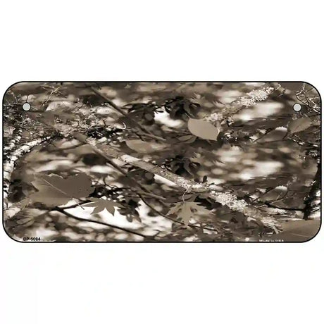 Leaf Camouflage Metal Novelty License Plate 6" x 3" (BP)