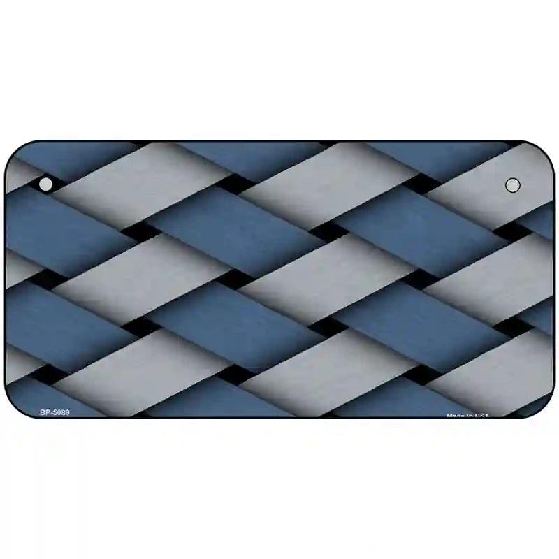 Weave Blue & Gray Metal Novelty License Plate 6" x 3" (BP)