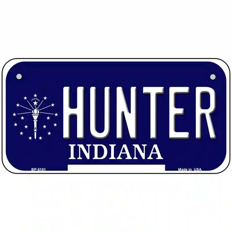 Hunter Indiana State Metal Novelty License Plate 6" x 3" (BP)