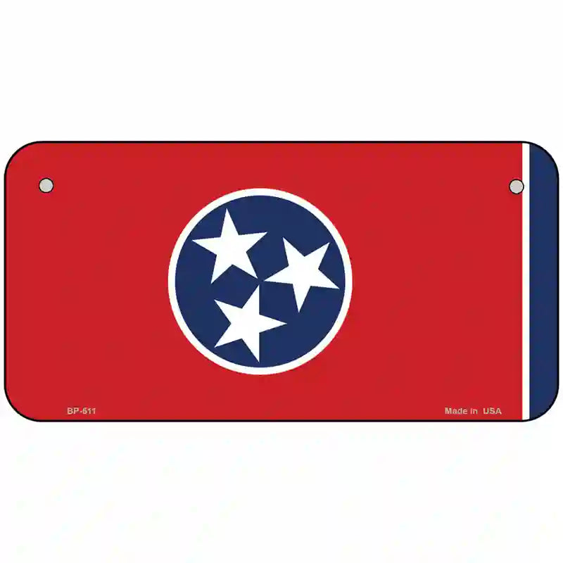 Tennessee State Flag Metal Novelty License Plate 6" x 3" (BP)