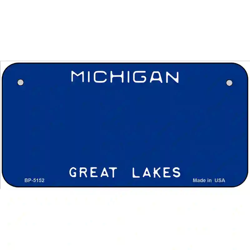 Michigan Great Lakes Plate Novelty State Blank Metal License Plate 6" x 3" (BP)