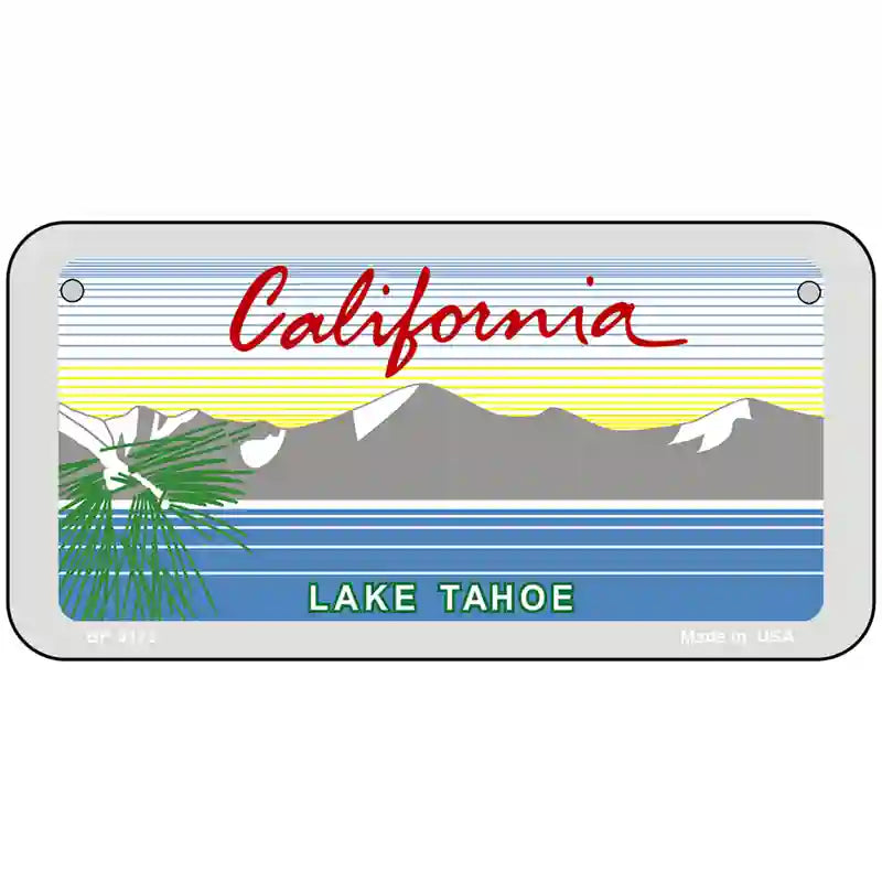 California Lake Tahoe Novelty State Blank Metal License Plate 6" x 3" (BP)