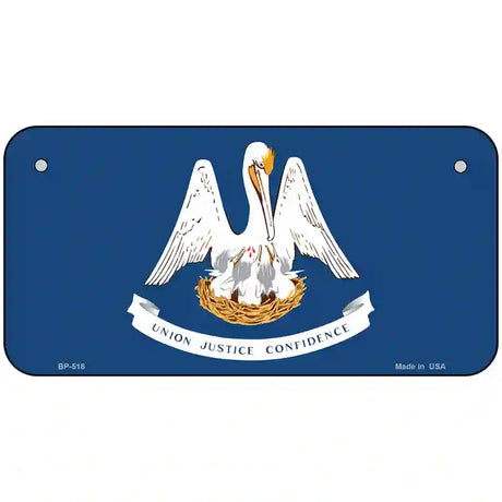 Louisiana State Flag Metal Novelty License Plate 6" x 3" (BP)