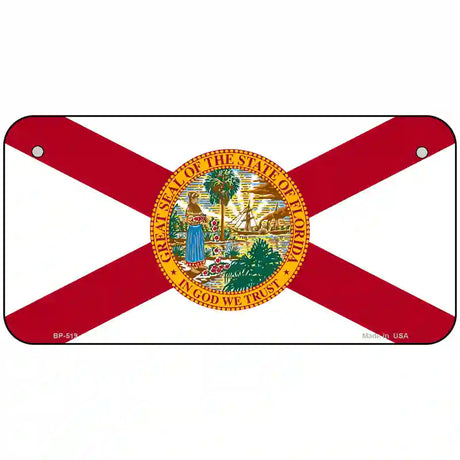 Florida State Flag Metal Novelty License Plate 6" x 3" (BP)