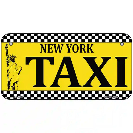 New York Taxi Metal Novelty License Plate 6" x 3" (BP)