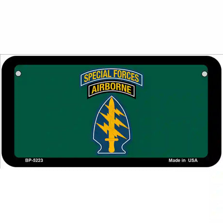 Special Forces Novelty Metal License Plate 6" x 3" (BP)