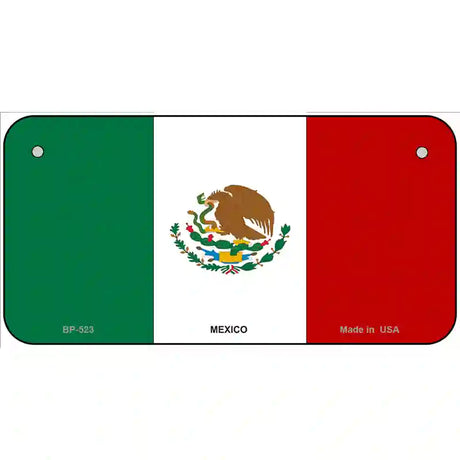 Mexico Flag Metal Novelty License Plate 6" x 3" (BP)