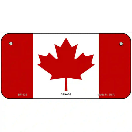 Canadian Flag Metal Novelty License Plate 6" x 3" (BP)