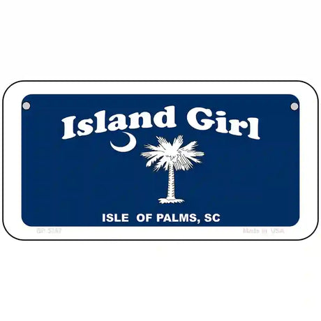 Island Girl Metal Novelty License Plate 6" x 3" (BP)