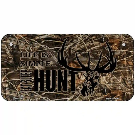 Eat Sleep Hunt Metal Novelty License Plate 6" x 3" (BP)