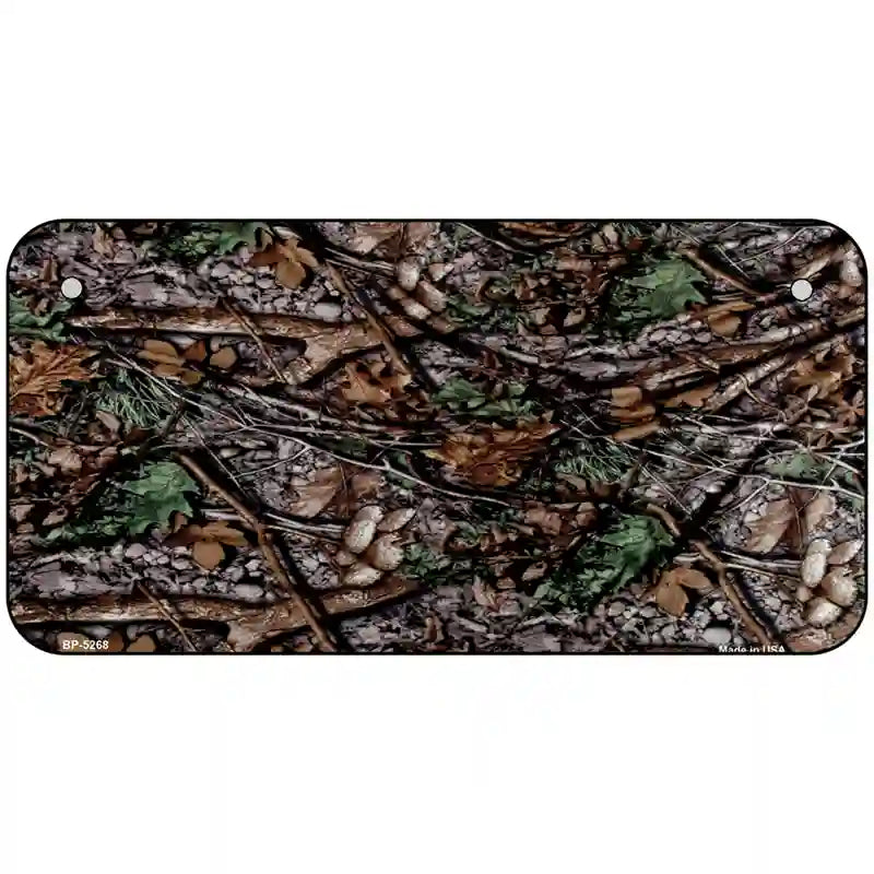 Branches Camouflage Metal Novelty License Plate 6" x 3" (BP)