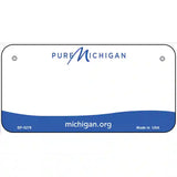 Pure Michigan Blank Novelty Metal License Plate 6" x 3" (BP)