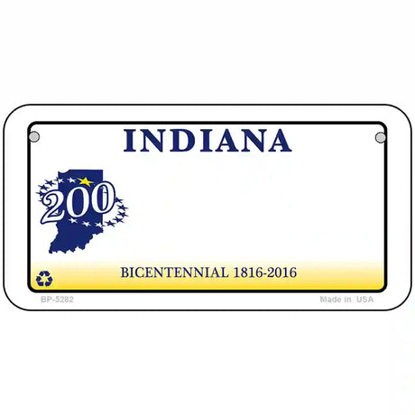 Indiana State Bicentennial Novelty Metal License Plate 6" x 3" (BP)