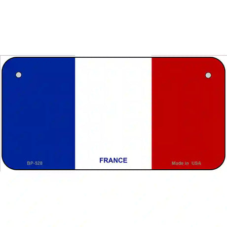 France Flag Metal Novelty License Plate 6" x 3" (BP)