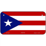 Puerto Rico Flag Metal Novelty License Plate 6" x 3" (BP)