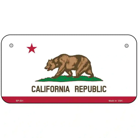 California State Flag Metal Novelty License Plate 6" x 3" (BP)