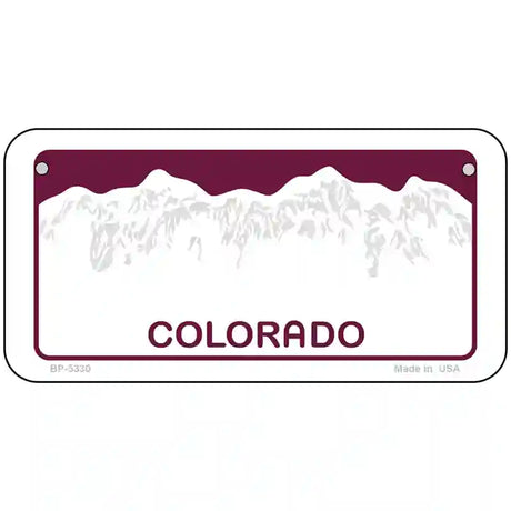 Colorado Novelty State Blank Metal License Plate 6" x 3" (BP)