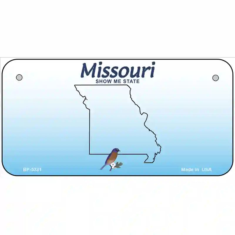 Missouri Blue Blank Novelty Metal License Plate 6" x 3" (BP)