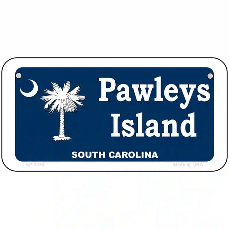 Pawleys Island Metal Novelty License Plate 6" x 3" (BP)