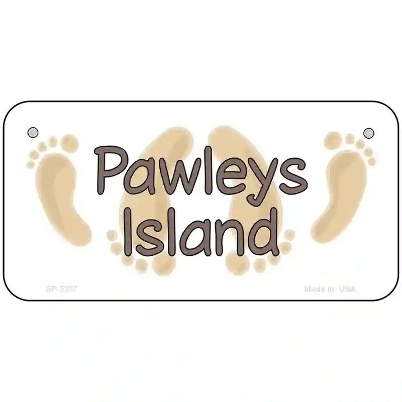 Pawleys Island Foots Metal Novelty License Plate 6" x 3" (BP)