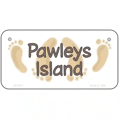 Pawleys Island Foots Metal Novelty License Plate 6" x 3" (BP)