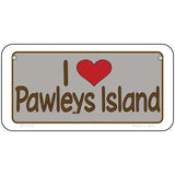 Love Pawleys Island Metal Novelty License Plate 6" x 3" (BP)