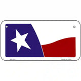 Texas State Flag Waving Metal Novelty License Plate 6" x 3" (BP)