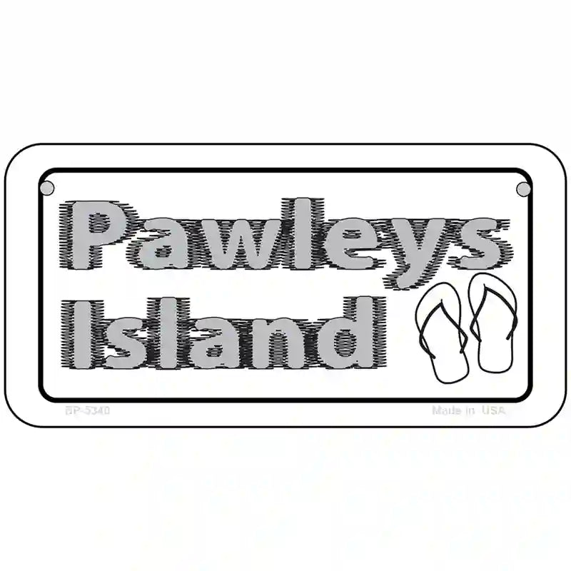 Pawleys Island Flip Flops Metal Novelty License Plate 6" x 3" (BP)