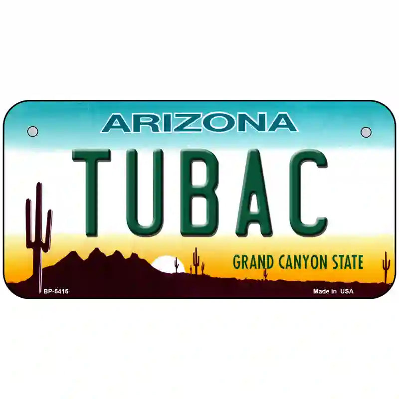 Tubac Arizona Novelty Metal License Plate 6" x 3" (BP)