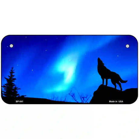 Wolf Metal Novelty License Plate 6" x 3" (BP)