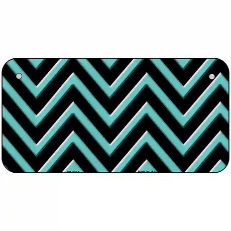 Tiffany Blue Chevron Metal Novelty License Plate 6" x 3" (BP)