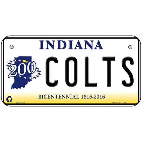 Colts Indiana Bicentennial Novelty Metal License Plate 6" x 3" (BP)