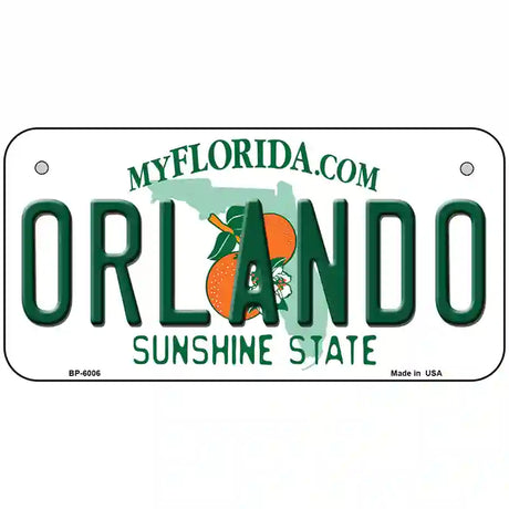 Orlando Florida Novelty Metal License Plate 6" x 3" (BP)