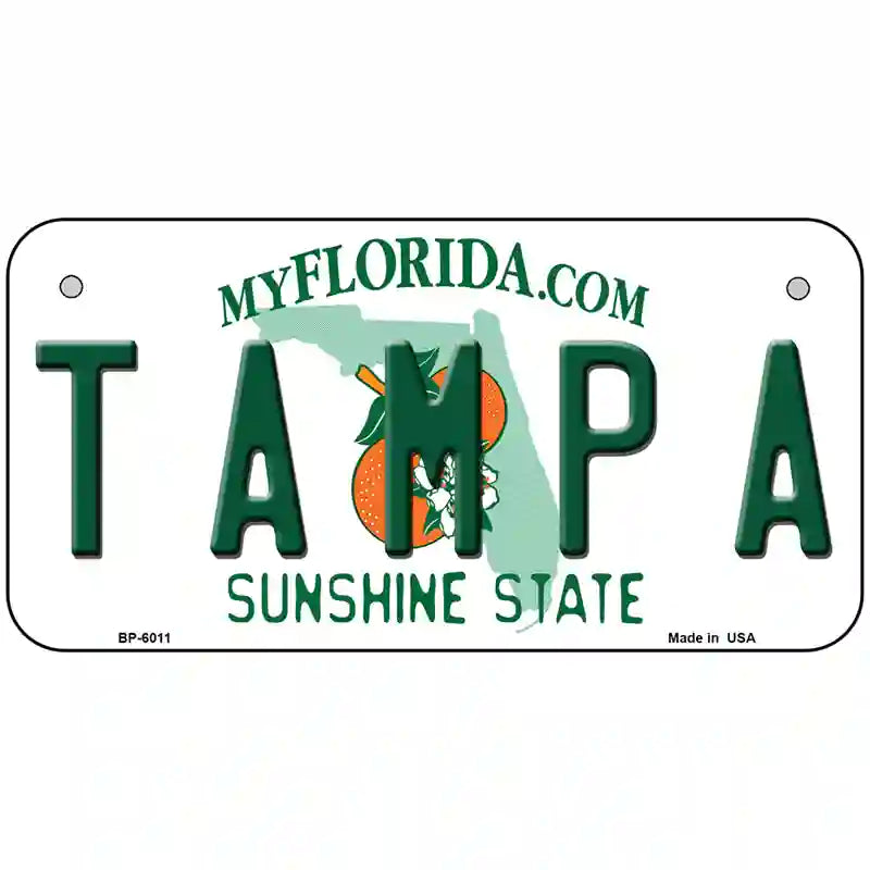 Tampa Florida Novelty Metal License Plate 6" x 3" (BP)