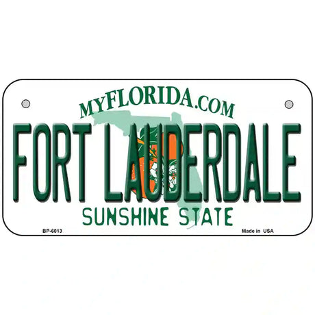 Fort Lauderdale Florida Novelty Metal License Plate 6" x 3" (BP)