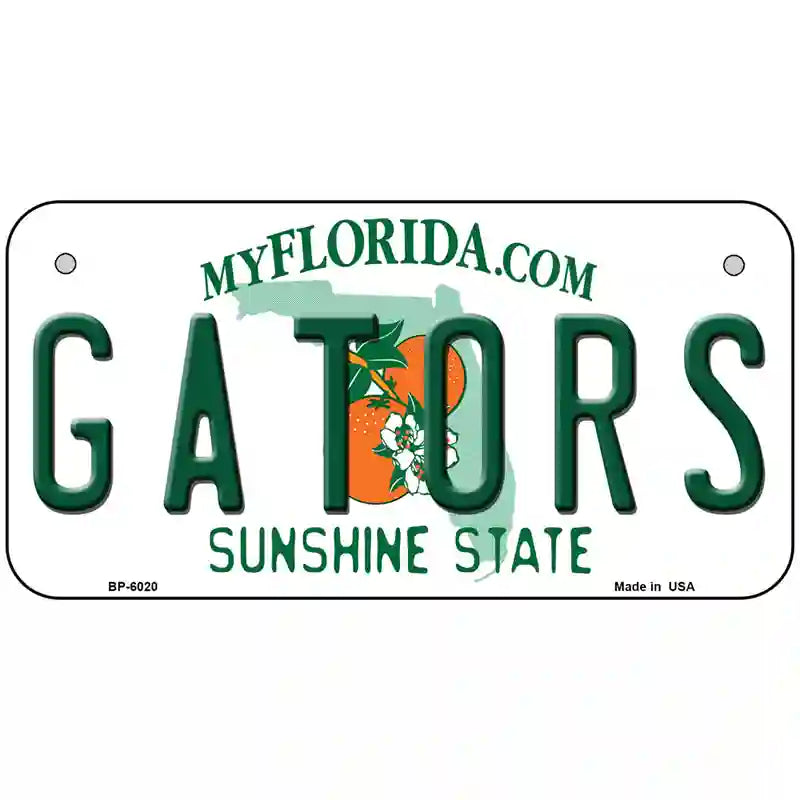 Gators Florida Novelty Metal License Plate 6" x 3" (BP)