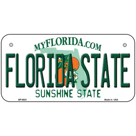 Florida State Novelty Metal License Plate 6" x 3" (BP)