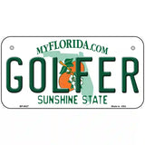 Golfer Florida Novelty Metal License Plate 6" x 3" (BP)