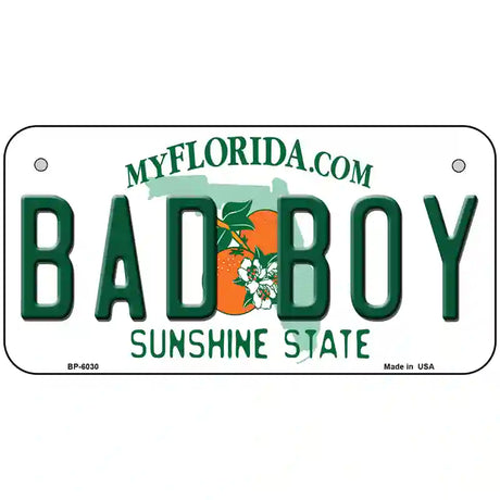 Bad Boy Florida Novelty Metal License Plate 6" x 3" (BP)