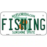 Fishing Florida Novelty Metal License Plate 6" x 3" (BP)