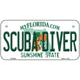 Scuba Diver Florida Novelty Metal License Plate 6" x 3" (BP)