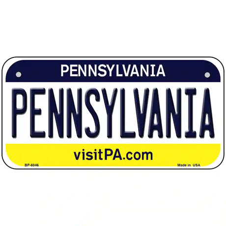 Pennsylvania State Novelty Metal License Plate 6" x 3" (BP)