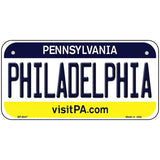 Philadelphia Pennsylvania State Novelty Metal License Plate 6" x 3" (BP)