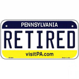 Retired Pennsylvania State Novelty Metal License Plate 6" x 3" (BP)